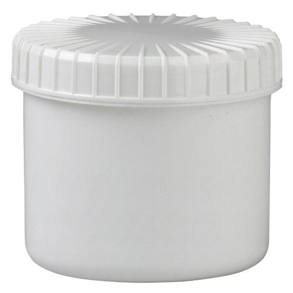 Biały zakręcany słoik 135 ml z rowkowaną pokrywką Biały zakręcany słoik 135 ml z rowkowaną pokrywką
