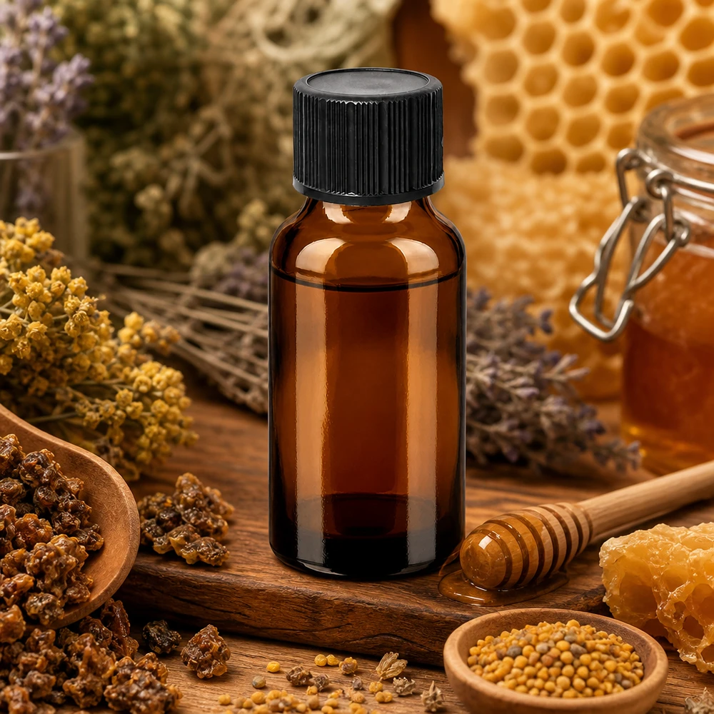 Butelka z zakraplaczem BrownLine 20 ml z gwintem UT18/20 do bezpiecznego przechowywania produktów naturalnych
