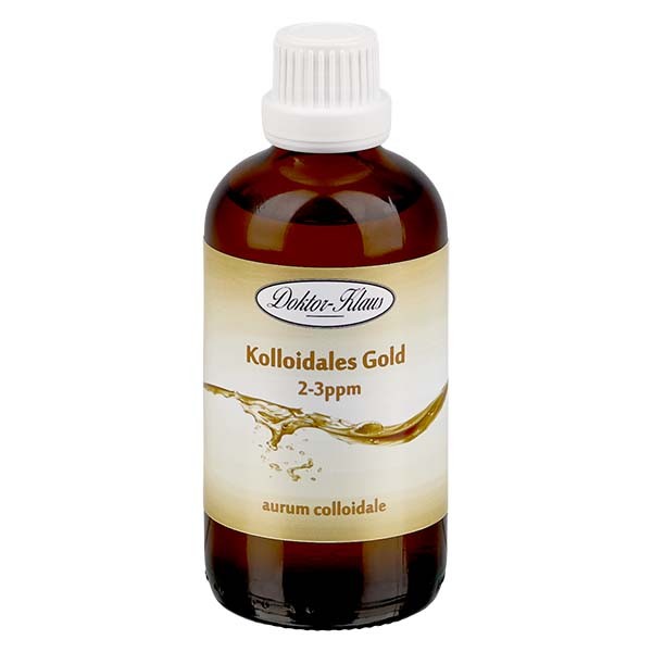 100 ml złota koloidalnego Doktor-Klaus, 2-3 ppm, butelka z bursztynowego szkła z zamknięciem zabezpieczającym przed manipulacją 100 ml złota koloidalnego Doktor-Klaus, 2-3 ppm, butelka z bursztynowego szkła z zamknięciem zabezpieczającym przed manipulacją
