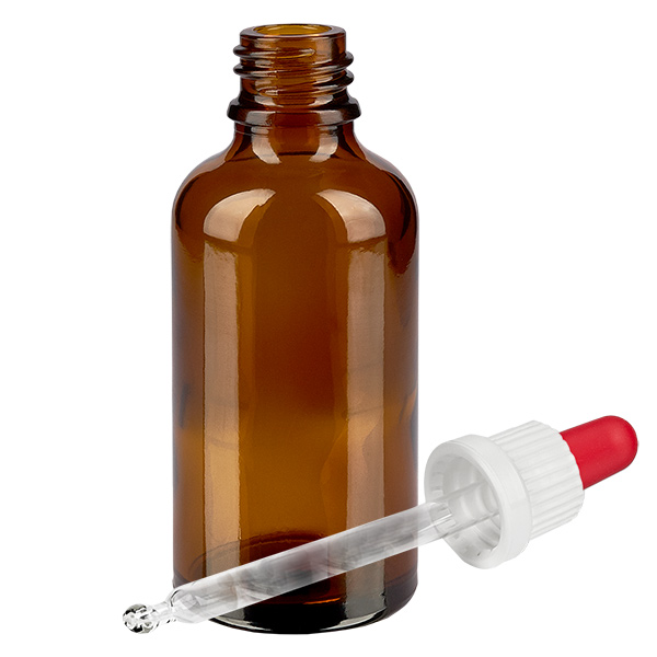 50 ml butelka z pipet&#261;, bia&#322;a/czerwona OV BrownLine UT18/50