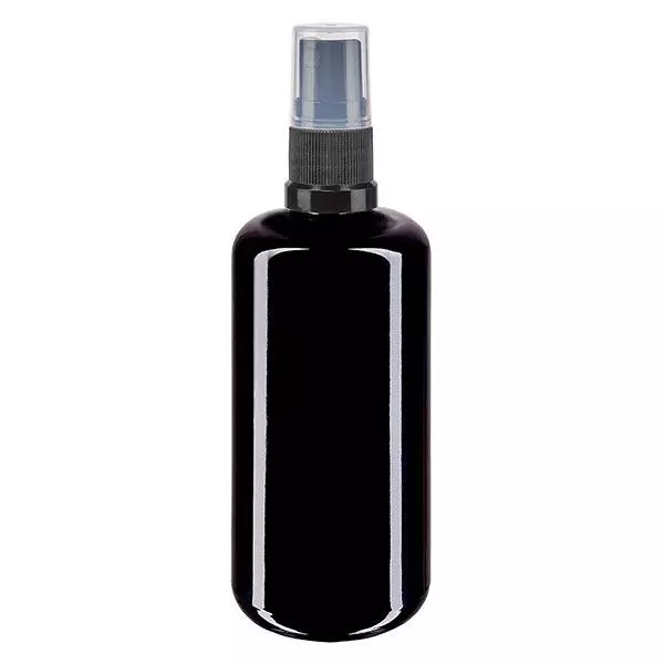 Butelka apteczna viol. 200ml nasadka rozpylająca czarna Butelka apteczna viol. 200ml nasadka rozpylająca czarna