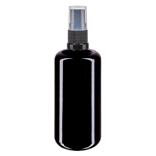 Butelka apteczna viol. 200ml nasadka rozpylająca czarna Butelka apteczna viol. 200ml nasadka rozpylająca czarna