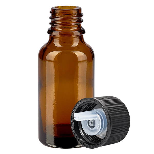 Butelka z kroplomierzem 20 ml 1 mm czarna STD BrownLine UT18/20