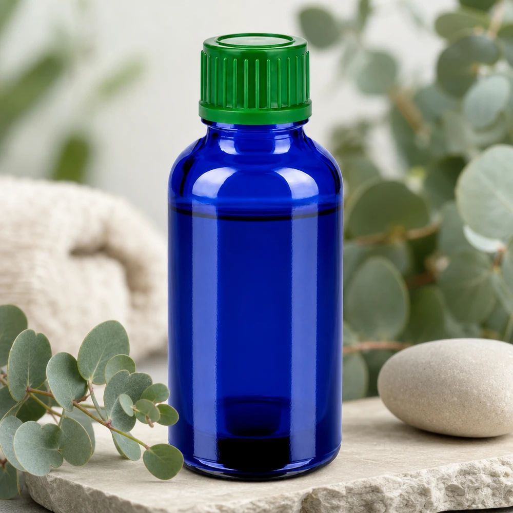 Butelka 30 ml 11 mm SV zielona STD BlueLine UT18/30 Kompaktowa butelka 30 ml z zieloną nakrętką idealna do zastosowań mobilnych i podróży