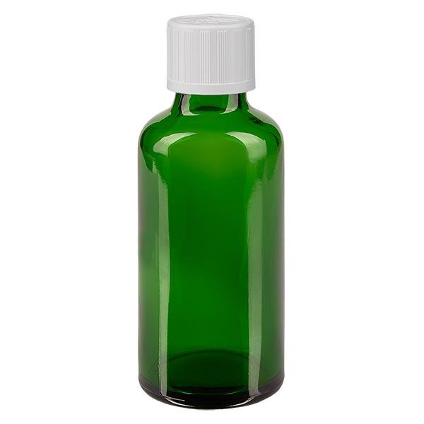 Butelka apteczna zielona 50ml z kroplomierzem biała KiSi St Butelka apteczna zielona 50ml z kroplomierzem biała KiSi St