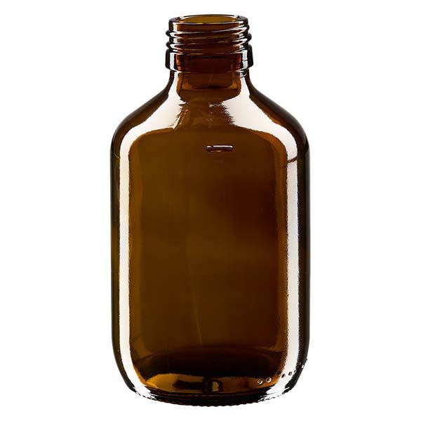 Butelka na leki 200ml br&#261;zowa, bez zakr&#281;tki PP28 ApoGlas. Farmaceutyczna jako&#347;&#263; produkcji UE. Gwint 28 mm. (syrop, butelka z lekkiego szk&#322;a)