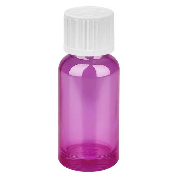 Butelka 20 ml z zakr&#281;tk&#261; 11 mm, bia&#322;a, standardowa, zabezpieczona przed dzie&#263;mi PurpleLine UT18/20