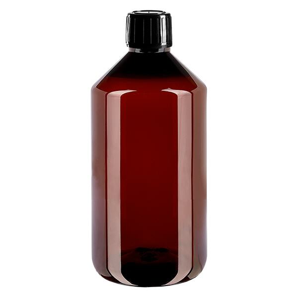 Butelka PET 750 ml z czarną nakrętką OV Butelka PET 750 ml z czarną nakrętką OV