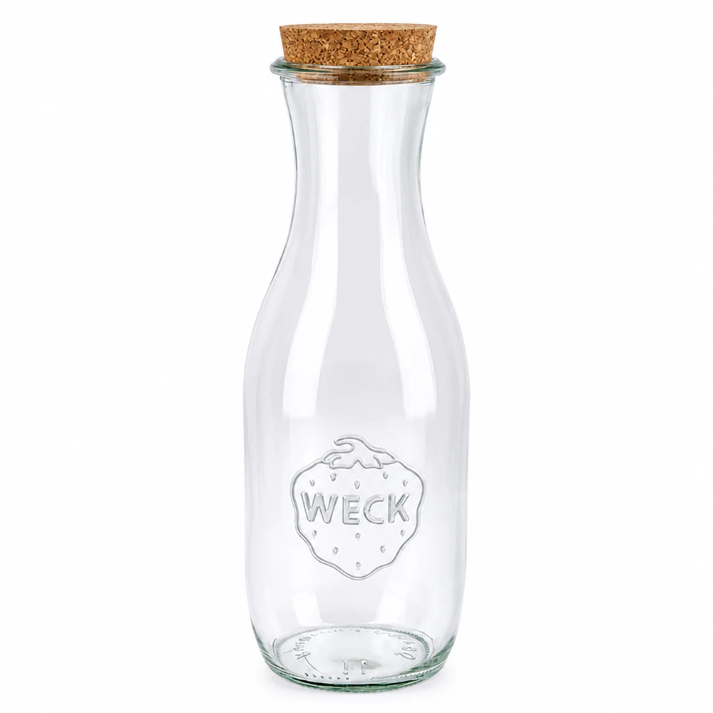 Butelka na sok 1062ml WECK RR60 z korkiem naturalna