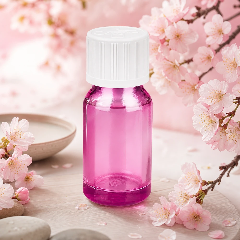 Butelka z zakraplaczem 10 ml 1,2 mm biała, standardowo zabezpieczona przed dziećmi PurpleLine.UT18/10 Przezroczysta butelka 10 ml z zakrętką KiSi na płynne produkty kosmetyczne w kolorze fioletowym