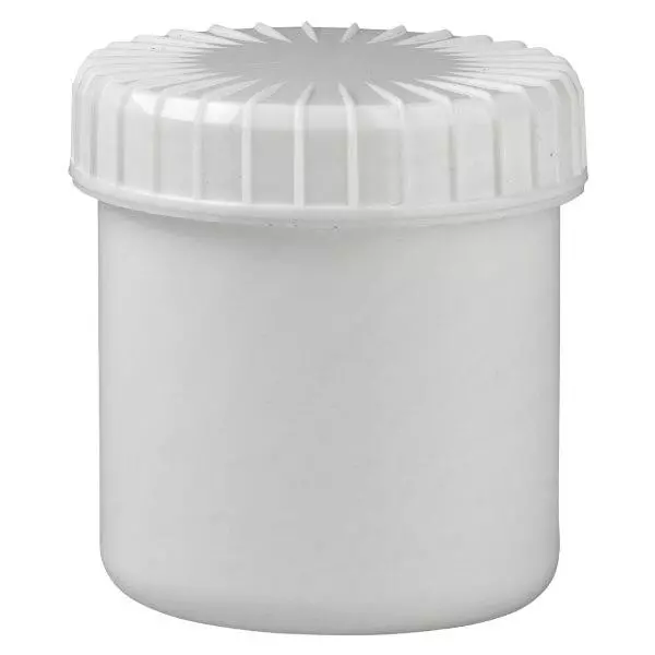 Biały zakręcany słoik 75 ml z rowkowaną pokrywką