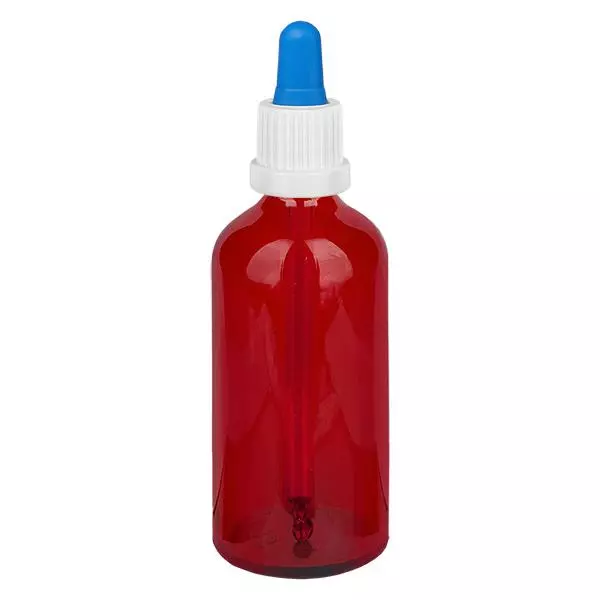 Butelka z pipetą 100 ml biała/niebieska OV RedLine UT18/100