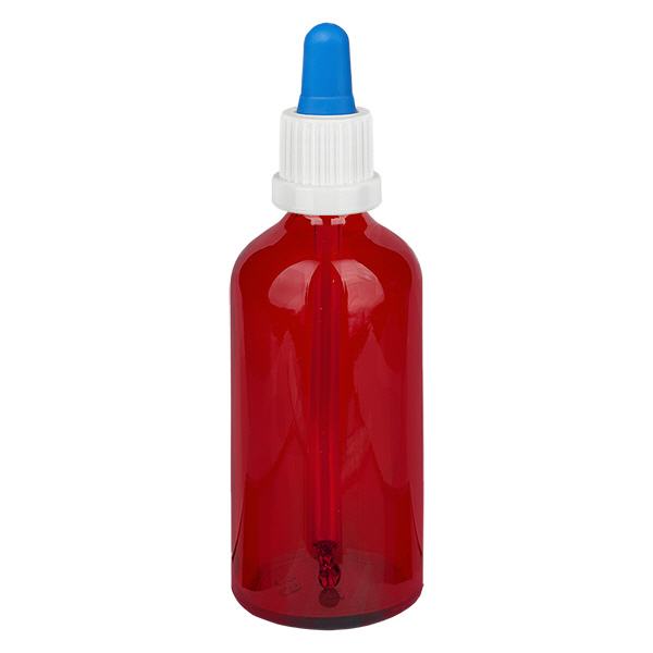 Butelka z pipetą 100 ml biała/niebieska OV RedLine UT18/100