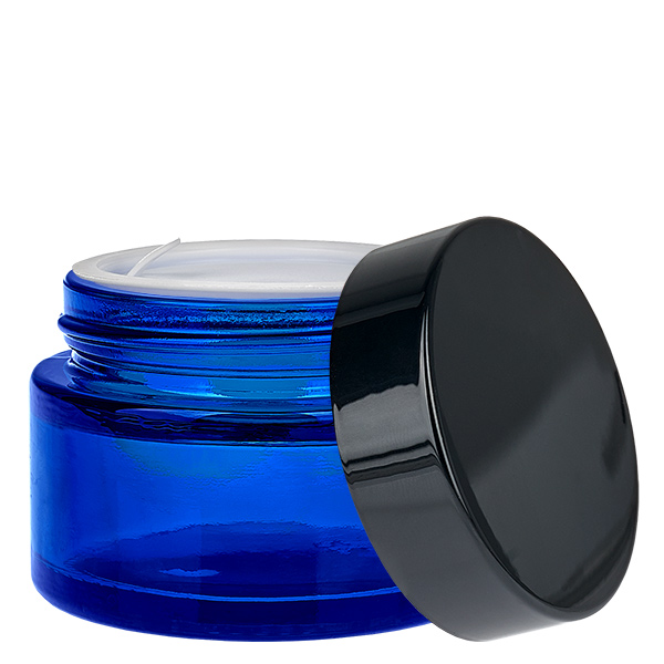 Szklany słoik 30ml niebieski z pokrywką UNiTWIST Szklany słoik 30ml niebieski z pokrywką UNiTWIST