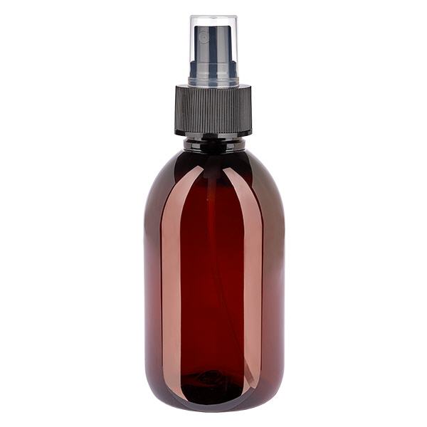 Butelka PET 250ml z atomizerem czarna Butelka PET 250ml z atomizerem czarna
