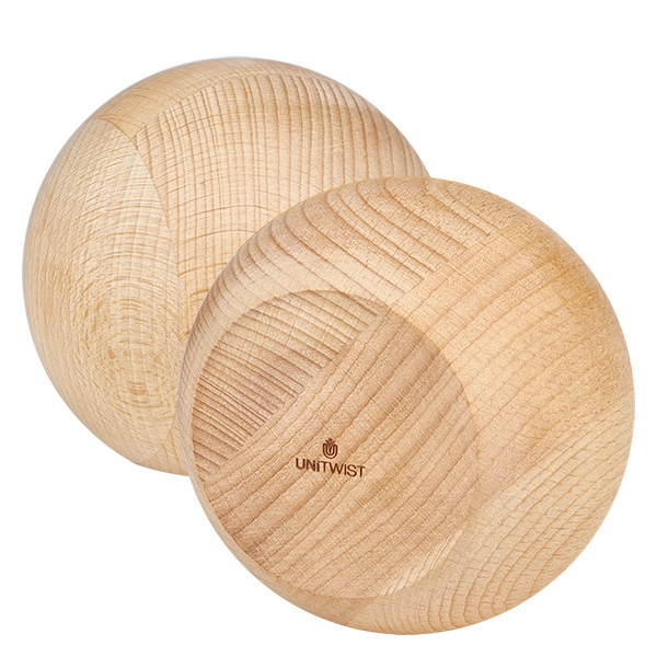 1062ml słoik tulipan WECK RR100 z drewnianą kulką buk Korek kulkowy z drewna bukowego do słoika WECK 1590 ml RR100 - Zbliżenie na naturalne usłojenie i wykończenie drewna