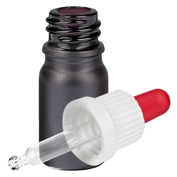 Butelka z pipetą 5 ml biała/czerwona OV BlackLine UT18/5 Butelka z pipetą 5 ml biała/czerwona OV BlackLine UT18/5
