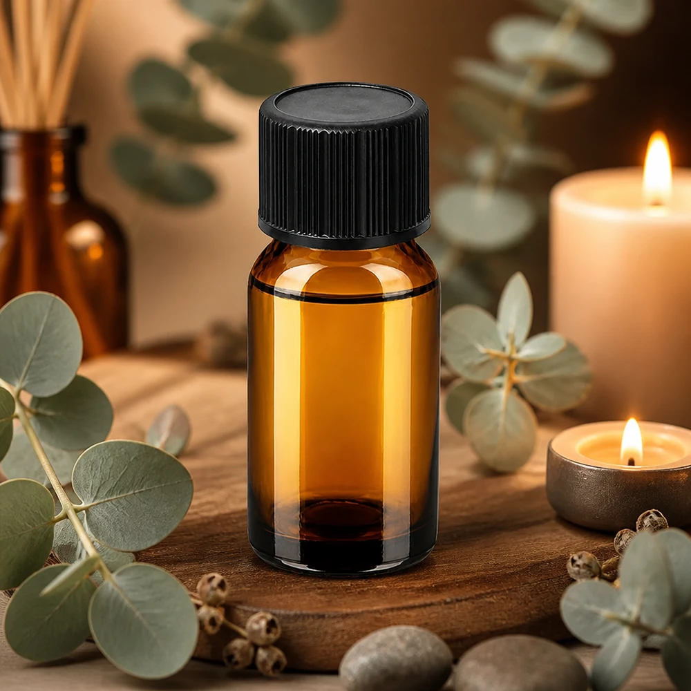 10 ml butelka z kroplomierzem 1 mm czarny STD BrownLine UT18/10 Butelka z zakraplaczem o pojemności 10 ml wykonana z bursztynowego szkła z czarną zakrętką do bezpiecznego przechowywania substancji wrażliwych na światło.