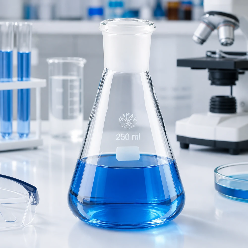 Kolba Erlenmeyera 250 ml ze standardowym szlifowanym złączem (29/32) Kolba Erlenmeyera 250 ml ze standardowym szlifowanym złączem (29/32)