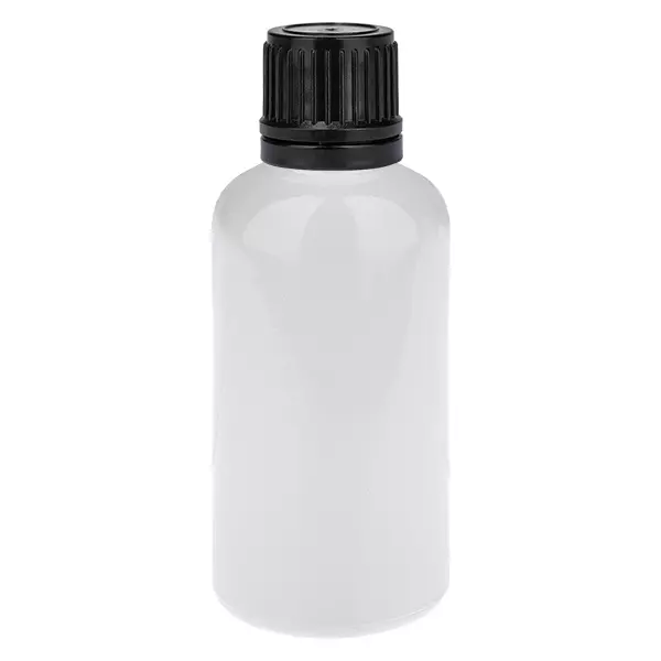 Butelka 50 ml, zamknięcie śrubowe 11 mm, czarne, zamknięcie zabezpieczające WhiteLine UT18/50 Butelka 50 ml, zamknięcie śrubowe 11 mm, czarne, zamknięcie zabezpieczające WhiteLine UT18/50