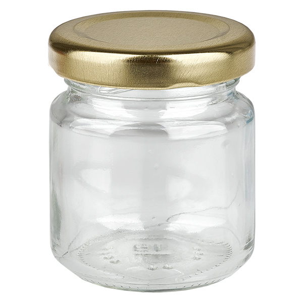 Szklanka okr&#261;g&#322;a 53 ml z pokrywk&#261; BasicSeal z&#322;ota UNiTWIST
