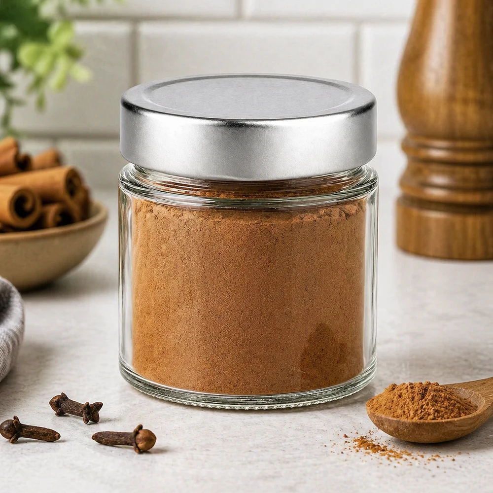 135ml okrągły słoik z pokrywką BasicSeal srebrny pojemnik do przechowywania przypraw cynamon goździki pojemnik do przechowywania przypraw kuchennych