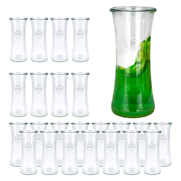Zestaw 24 słoików Weck 700 ml, okrągłe słoiki na delikatesy Zestaw 24 słoików Weck 700 ml, okrągłe słoiki na delikatesy