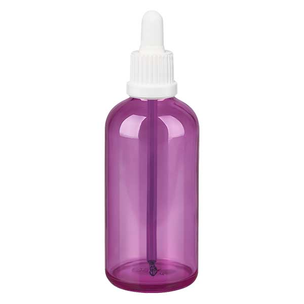 Butelka z pipet&#261; 100 ml bia&#322;a zakr&#281;tka Originality PurpleLine UT18/100