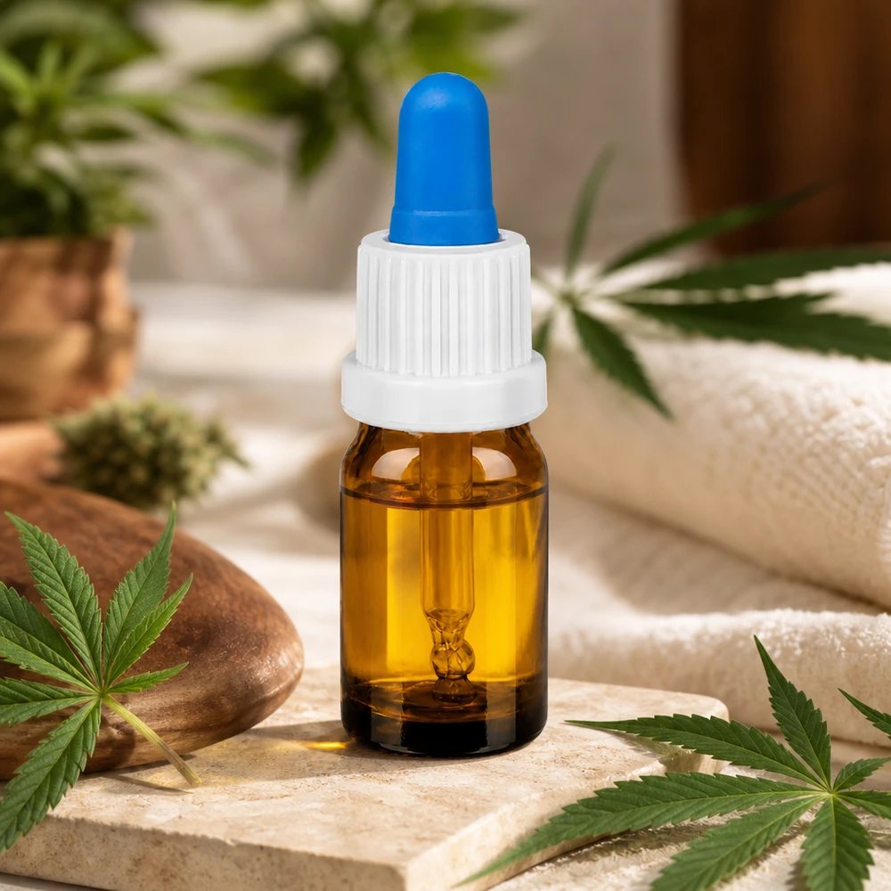 Butelka do leków płynnych 5 ml biała/niebieska OV BrownLine UT18/5 Wysokiej jakości butelka z pipetą z bursztynowego szkła o pojemności 5 ml i ergonomicznej konstrukcji zapewniającej optymalną obsługę