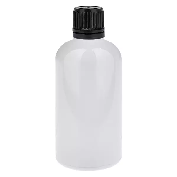 Butelka 100 ml z zakrętką 11 mm, czarna, z zamknięciem zabezpieczającym WhiteLine UT18/100