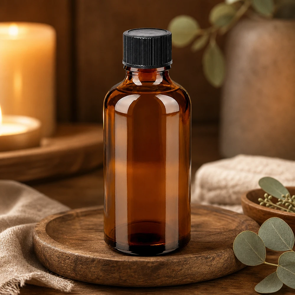 50 ml butelka z kroplomierzem 1 mm czarna STD BrownLine UT18/50 Wysokiej jakości butelka z zakraplaczem BrownLine o pojemności 50 ml z ochroną przed promieniowaniem UV dzięki bursztynowemu szkłu i czarnej standardowej zakrętce.
