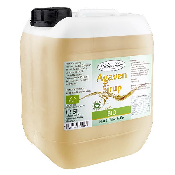 5000ml organicznego syropu z agawy (syrop) Doktor-Klaus