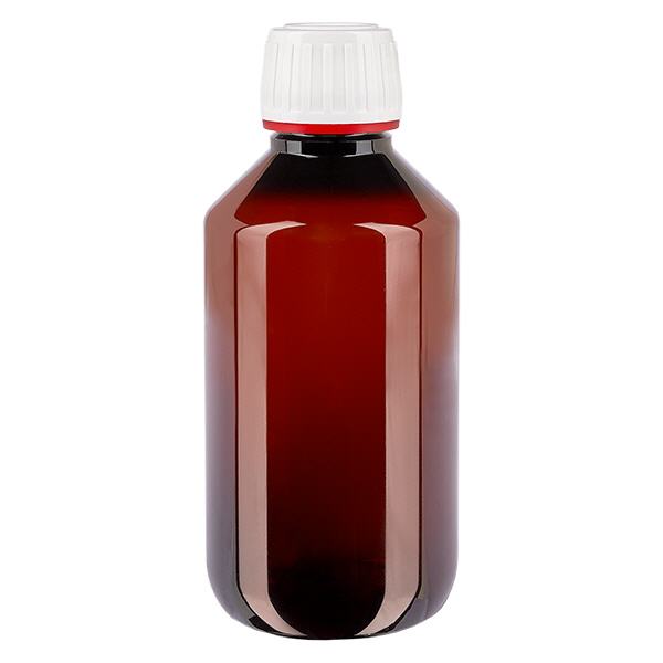 Butelka PET 200 ml z białą nakrętką typu flip-top. Butelka PET 200 ml z białą nakrętką typu flip-top.