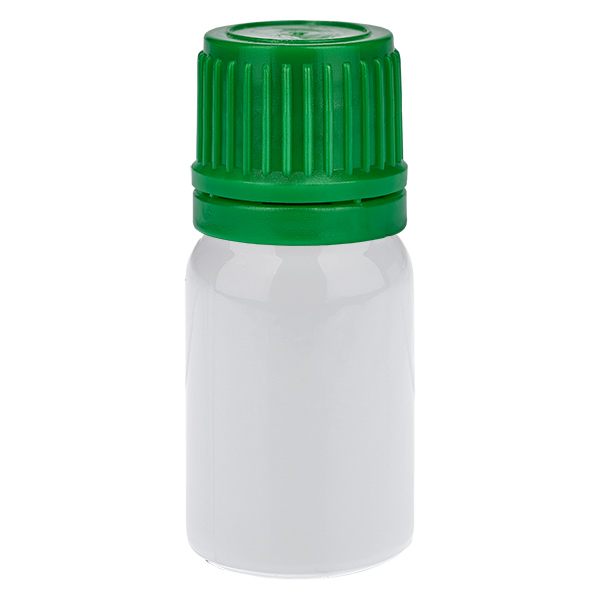 Butelka 5 ml z zakrętką 11 mm, zielona, zamknięcie zabezpieczające WhiteLine UT18/5 Butelka 5 ml z zakrętką 11 mm, zielona, zamknięcie zabezpieczające WhiteLine UT18/5