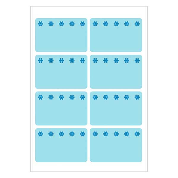 Niebieskie etykiety do zamrażarek (48 naklejek) 26x40mm | 6 arkuszy = 48 papierowych naklejek Niebieskie etykiety do zamrażarek (48 naklejek) 26x40mm | 6 arkuszy = 48 papierowych naklejek