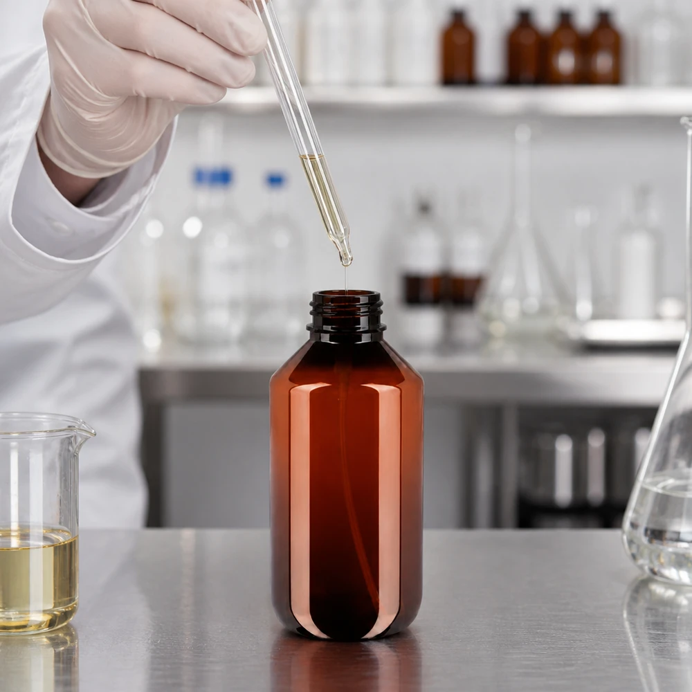 Robuste PET Flasche 200ml mit breiter Schulter und engem Hals für Zerstäuber geeignet