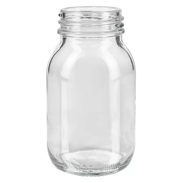 Butelka z szeroką szyjką 125 ml z przezroczystego szkła Butelka z szeroką szyjką 125 ml z przezroczystego szkła