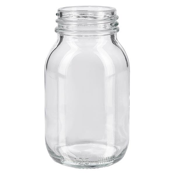 Butelka z szerok&#261; szyjk&#261; 125 ml z przezroczystego szk&#322;a