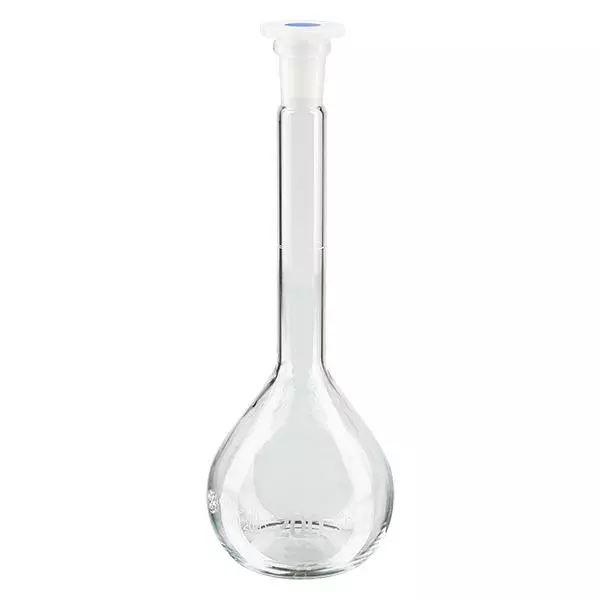 Kolba miarowa 200 ml ze standardowym szlifowanym złączem i korkiem PEHD