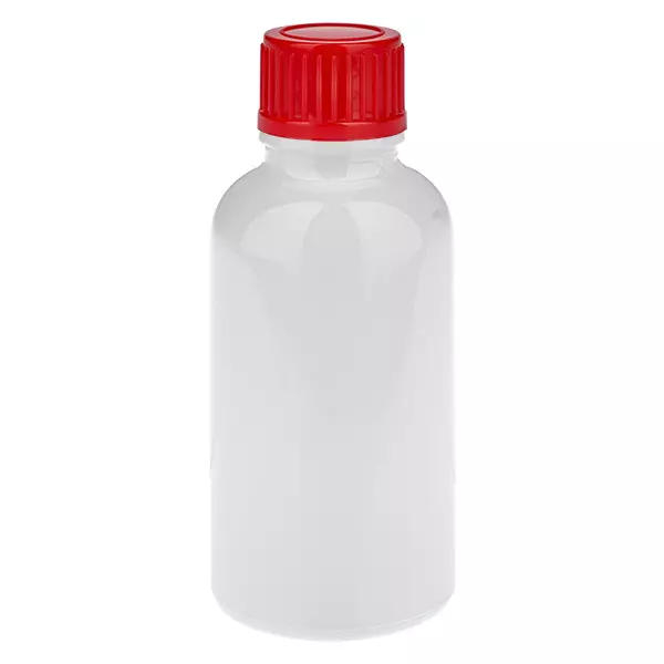 Butelka 30 ml z czerwonym zakrętką 11 mm, standardowa WhiteLine UT18/30