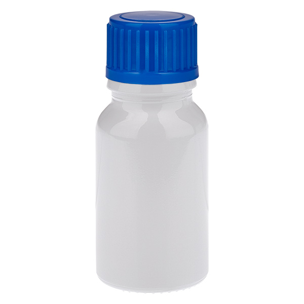 Butelka 10 ml, zakrętka 11 mm, niebieska, standardowa WhiteLine UT18/10 Butelka 10 ml, zakrętka 11 mm, niebieska, standardowa WhiteLine UT18/10