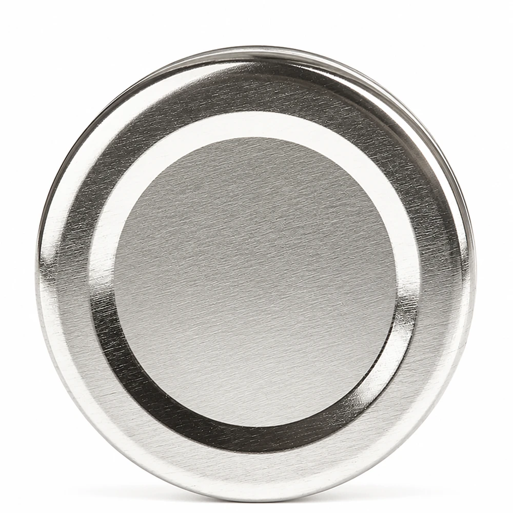 Pokrywka BasicSeal 48 mm, srebrna, TO48, zamknięcie typu UNiTWIST Twist-Off do słoików do wekowania