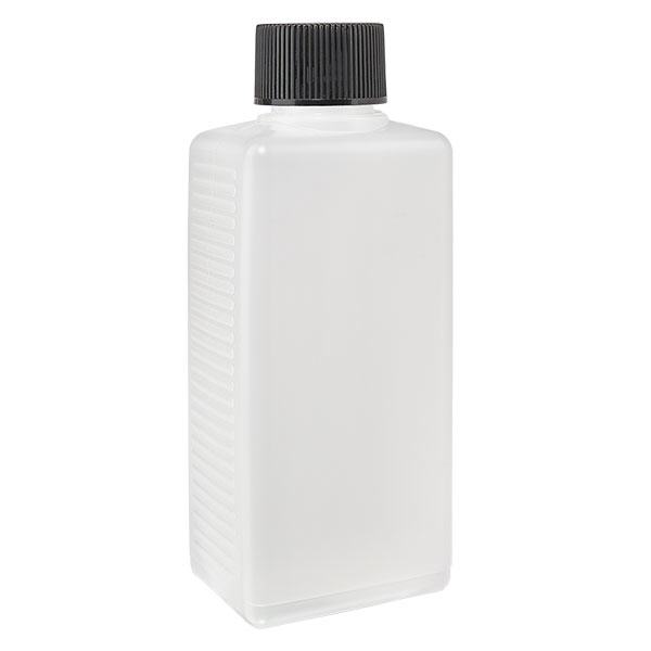 250 ml kwadratowa butelka PE naturalna, z nakrętką 250 ml kwadratowa butelka PE naturalna, z nakrętką
