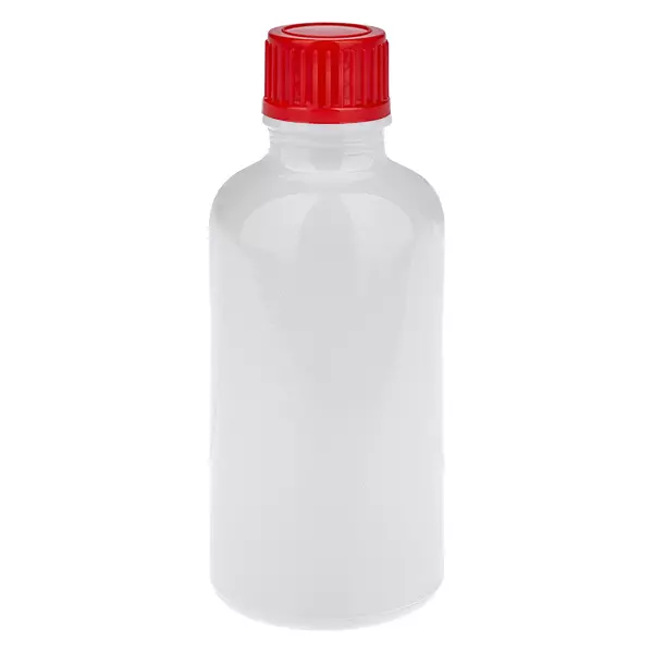 Butelka 50 ml z czerwonym zakrętką 11 mm, standardowa WhiteLine UT18/50