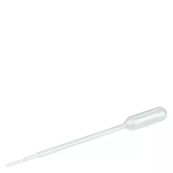 Pipeta transferowa, objętość nominalna: 3,5 ml, (dł. x szer.): 156 x 12,5 mm, materiał: LD-PE, przezroczysta, wielkość kropli: 30 µl - 45 µl, podziałka wstrzykiwania do 1 ml, 500 sztuk/karton