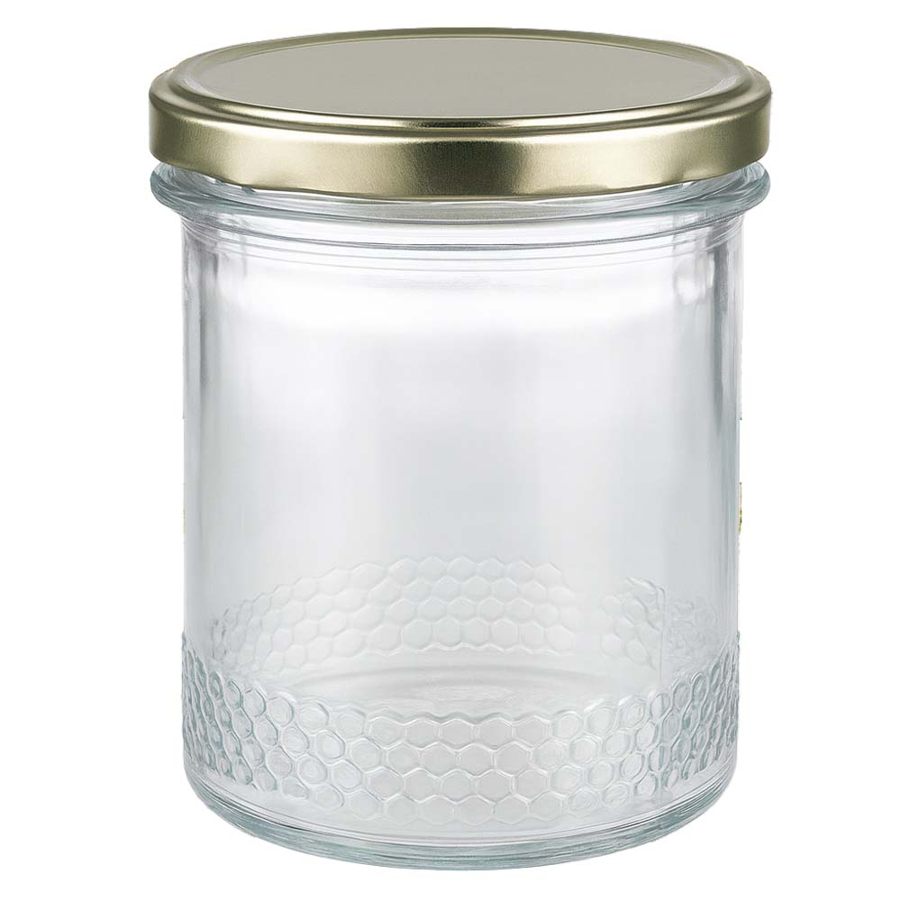 560g Honigglas + BasicSeal Deckel gold UNiTWIST