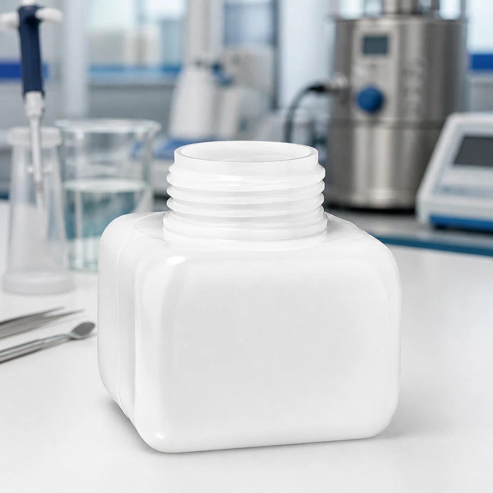 Butelka na chemikalia 250 ml, PE-HD, z szeroką szyjką, w kolorze naturalnym, do zastosowań laboratoryjnych, wirówka, sprzęt stalowy
