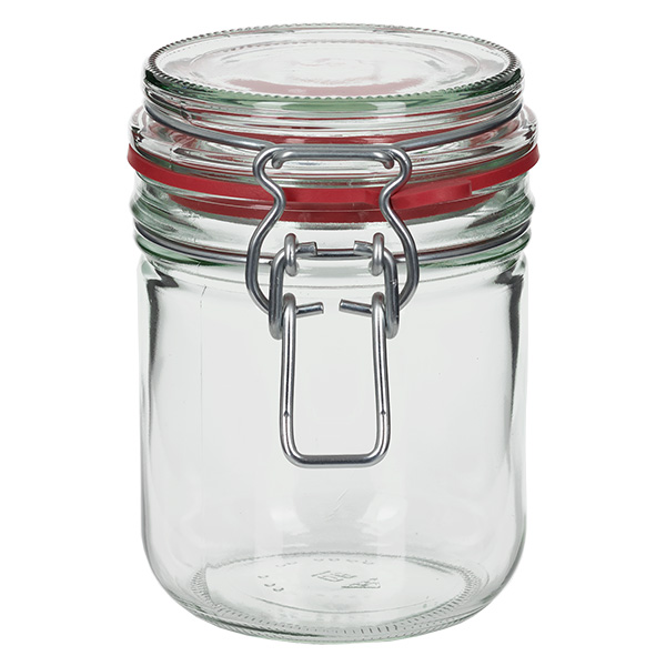 S&#322;oik do przechowywania o pojemno&#347;ci 400 ml z uchyln&#261; pokrywk&#261; UNiTWIST. Kompletny s&#322;oik z gumowym pier&#347;cieniem w rozmiarze RR82.