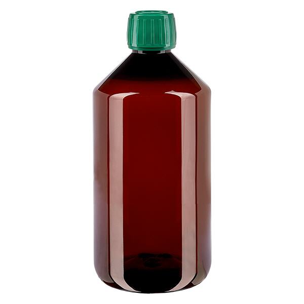 Butelka PET 750 ml z zieloną nakrętką OV Butelka PET 750 ml z zieloną nakrętką OV