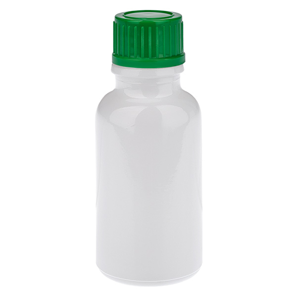 Butelka 20 ml z zielonym zakrętką 11 mm Standard WhiteLine UT18/20 Butelka 20 ml z zielonym zakrętką 11 mm Standard WhiteLine UT18/20